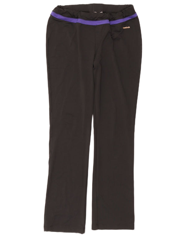 Damskie spodnie dresowe REEBOK UK 14, duże, czarne, poliestrowe