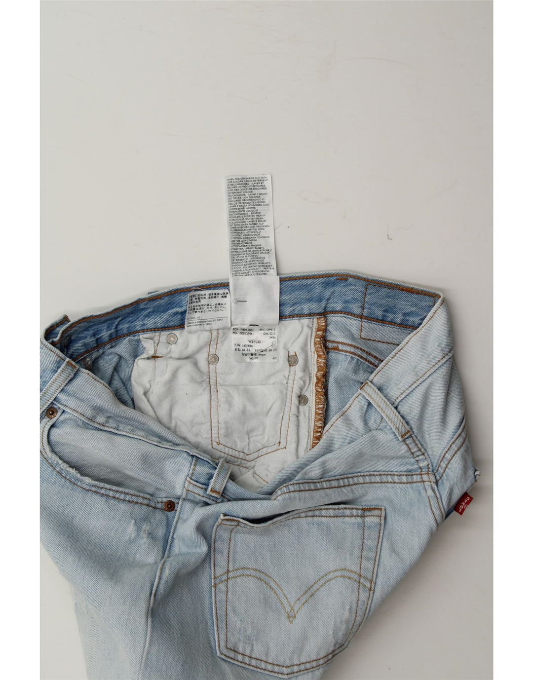 LEVI'S Womens Distressed Slim Jeans W27 L28 Blue Cotton Vintage Levi's and Second-Hand Levi's from Messina Hembry 