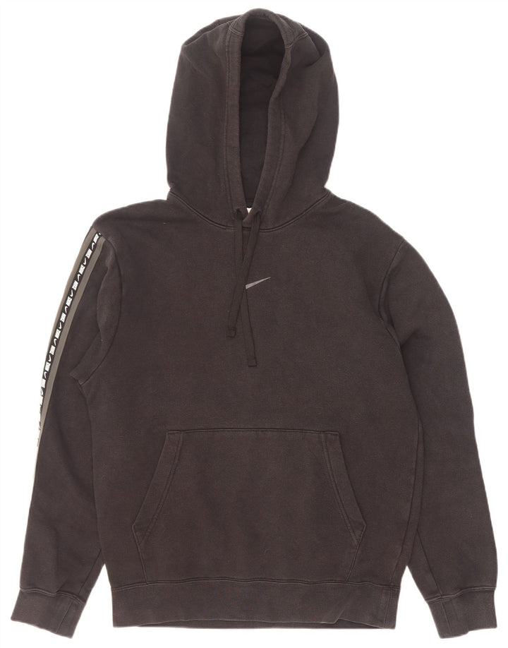 Męski sweter z kapturem Nike z grafiką, mały, czarny, bawełniany