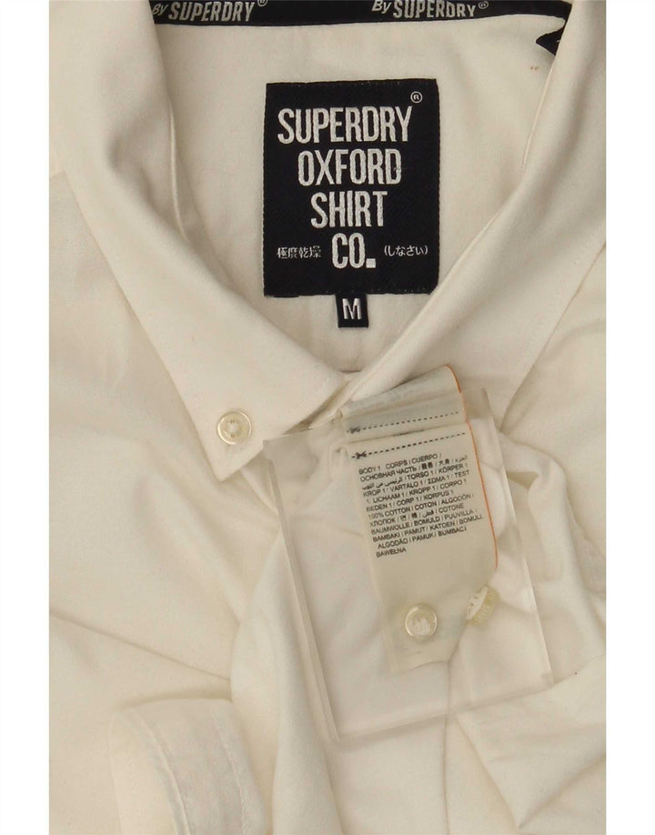 Koszula męska Superdry, średnia, biała, bawełniana