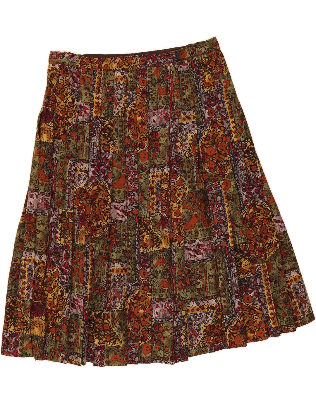 VINTAGE Womens Pleated Skirt W32 Large  Multicoloured Floral Vintage Vintage and Second-Hand Vintage from Messina Hembry 