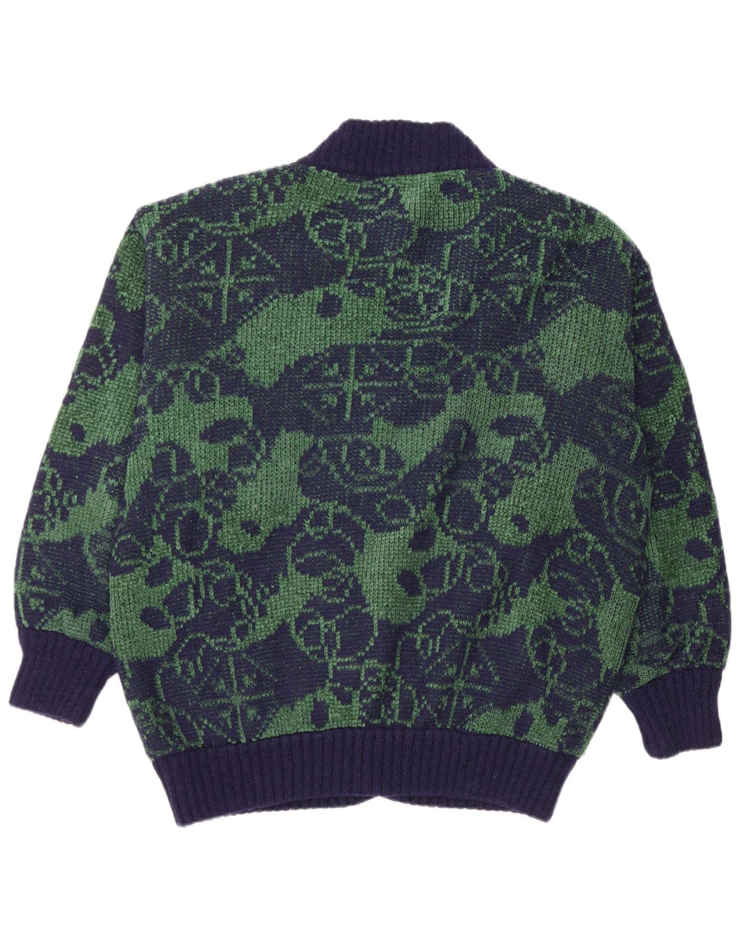 Męski sweter rozpinany Marzia 2XL granatowy geometryczny