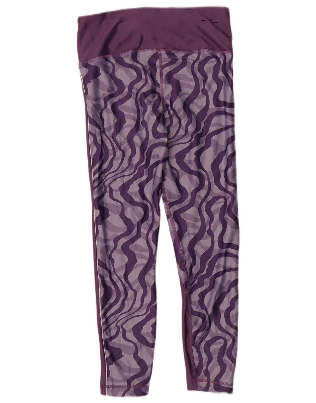 Damskie legginsy Under Armour Heat Gear Abstrakcyjny wzór UK 14 Średni fiolet