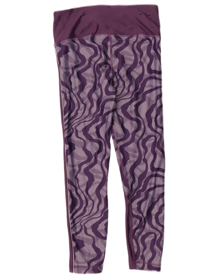 Damskie legginsy Under Armour Heat Gear Abstrakcyjny wzór UK 14 Średni fiolet
