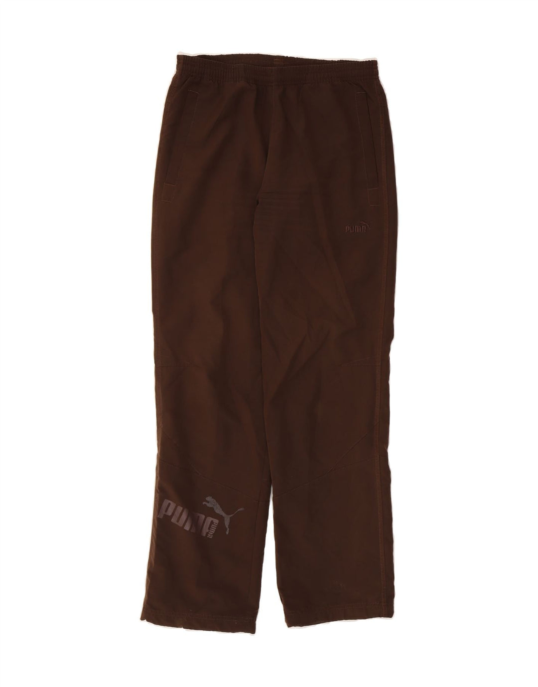 PUMA Mens Graphic Tracksuit Trousers Small Brown Vintage Puma and Second-Hand Puma from Messina Hembry 