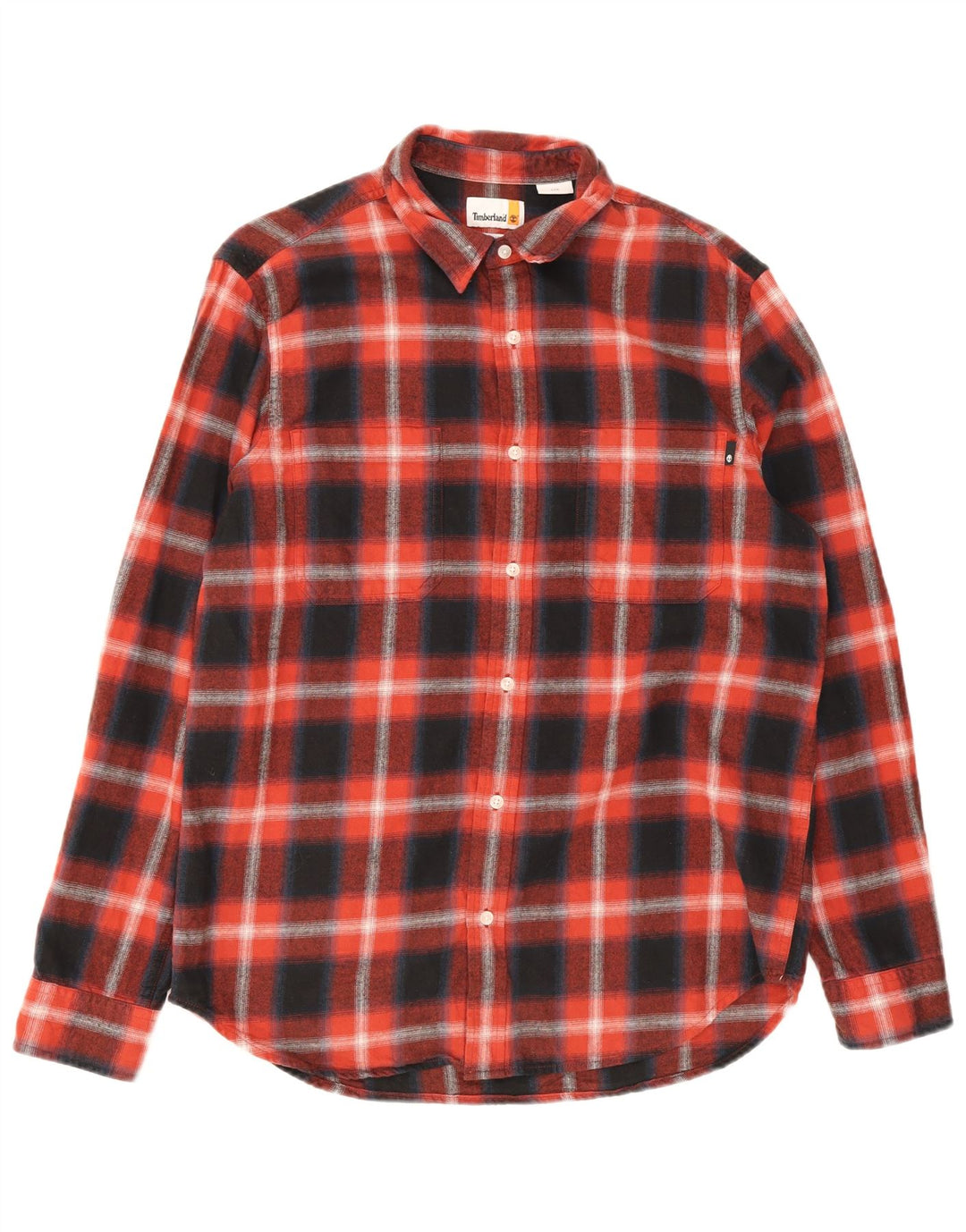 Męska koszula flanelowa Timberland o regularnym kroju, duża, bawełniana w granatową kratę