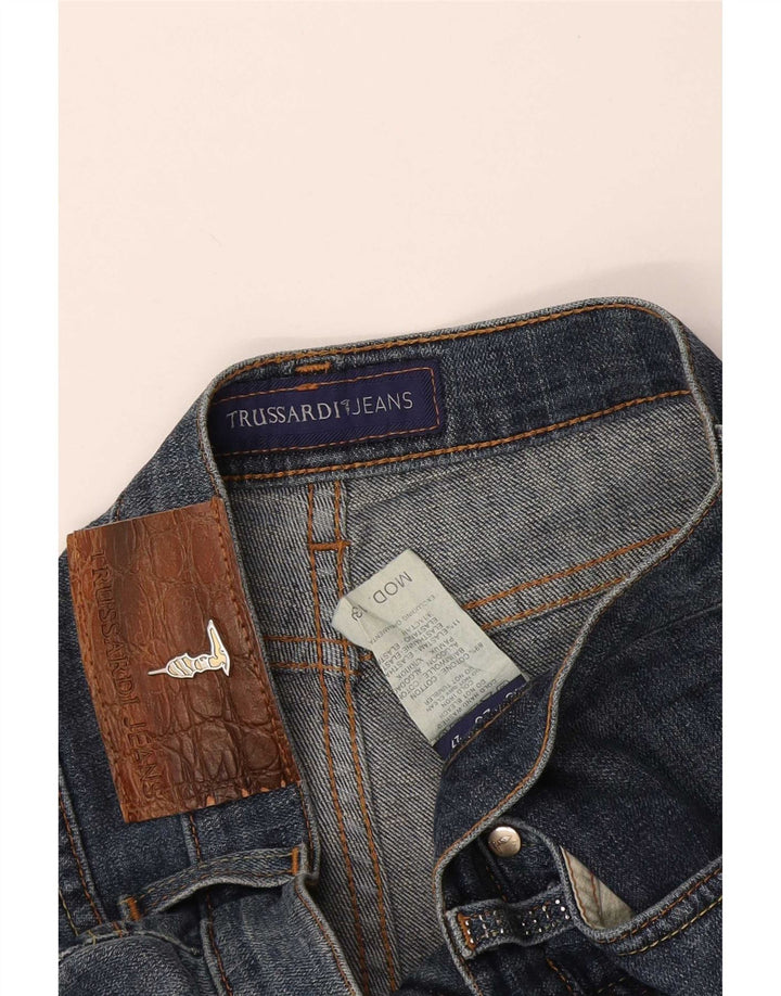 Damskie proste dżinsy Trussardi W27 L27 Niebieskie bawełniane