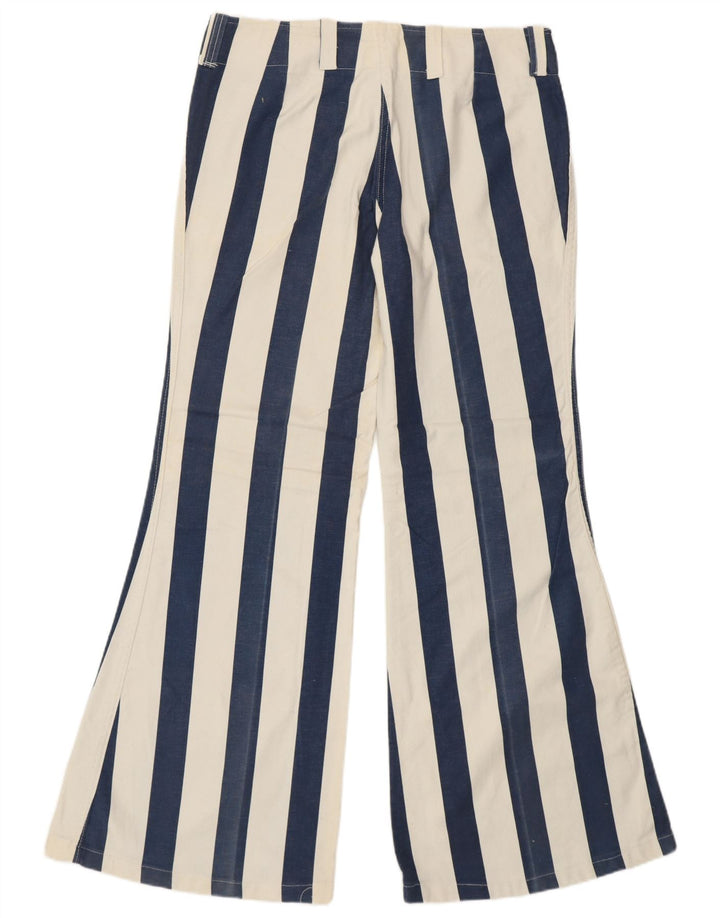 Damskie spodnie codzienne z wysokim stanem VINTAGE IT 48 XL W34 L31 Niebieskie Retro