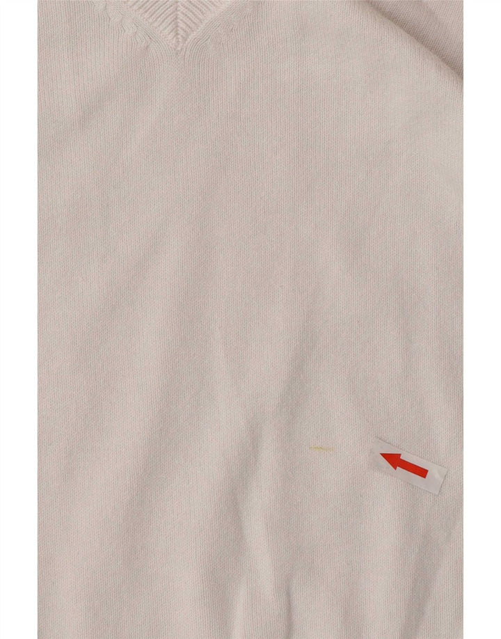 Sweter damski Zara z dekoltem w kształcie litery V, UK 10, mały, biały