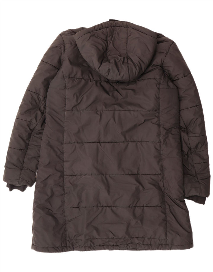 Damski ocieplany płaszcz z kapturem Jack Wolfskin UK 18 XL, szary poliester