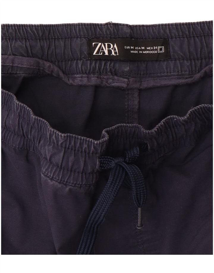 Męskie spodnie joggery Zara Medium W32 L28 Granatowe