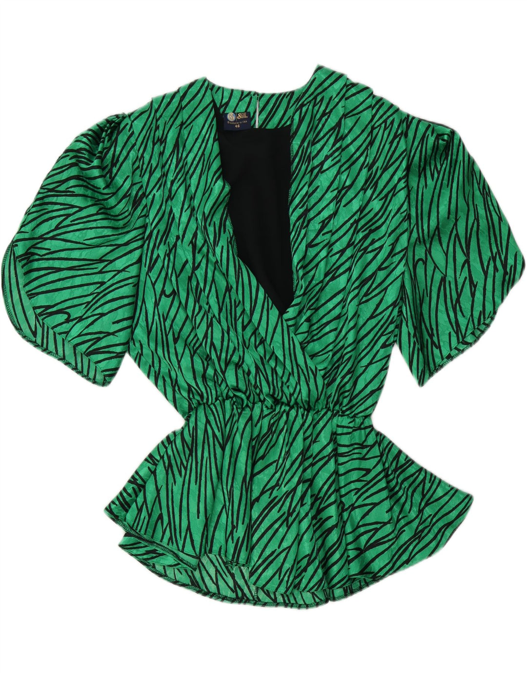Damski top bluzkowy C&A EU 46 XL w zielone paski