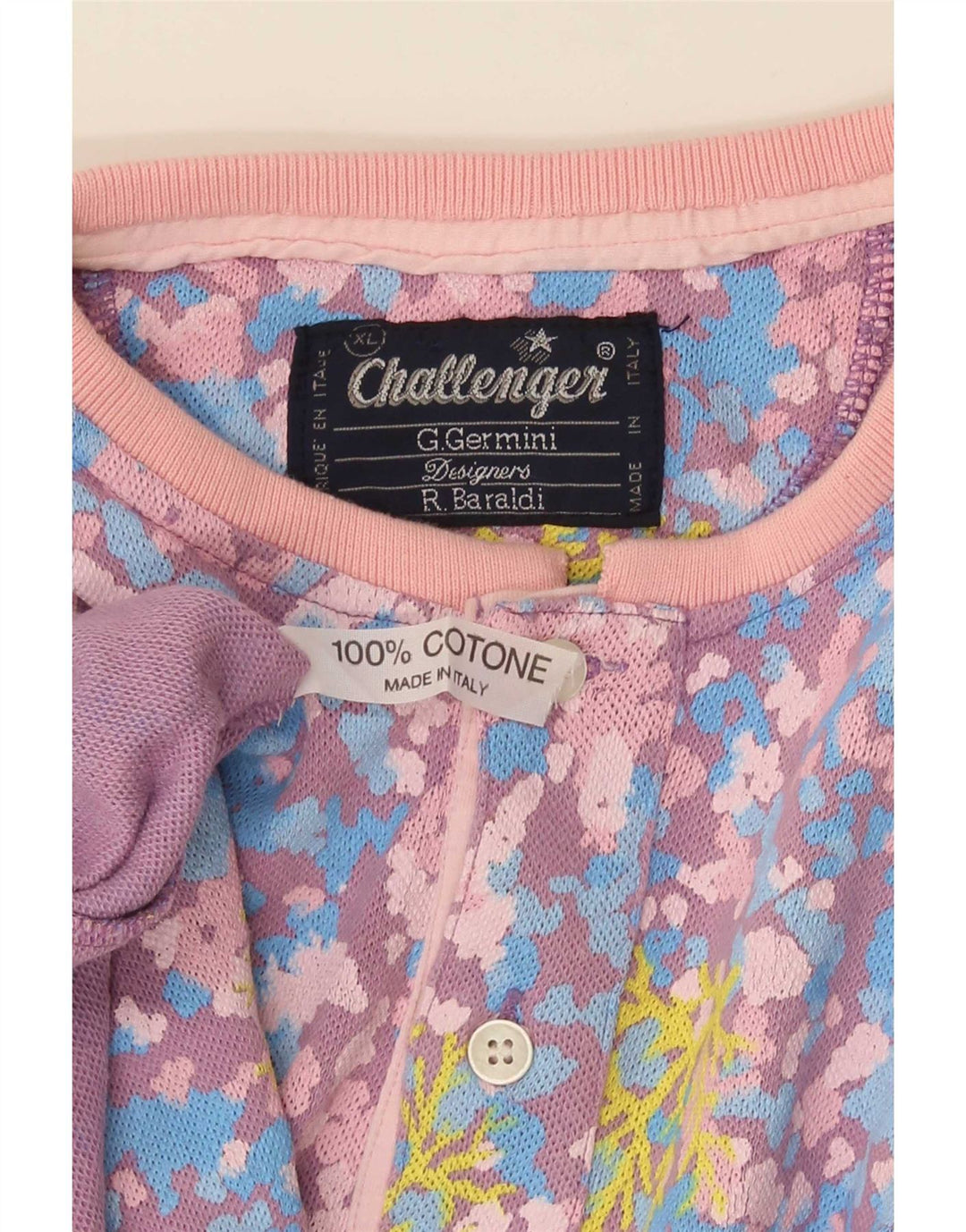 Męska koszulka t-shirt Challenger XL, wielokolorowa, bawełniana w kwiaty
