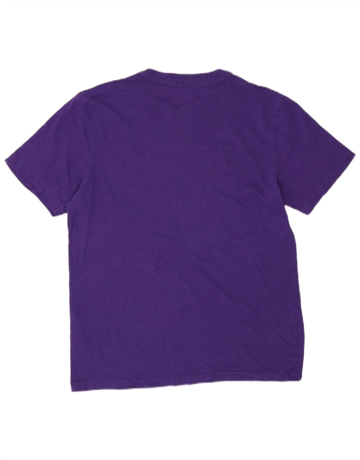Męski T-shirt z grafiką NIKE Średni fioletowy bawełniany