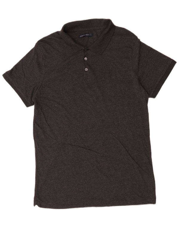French Connection Mens Polo Shirt XL Grey Flecked Cotton