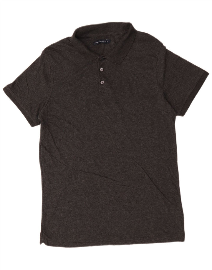 Męska koszulka polo French Connection XL, szara, nakrapiana bawełna
