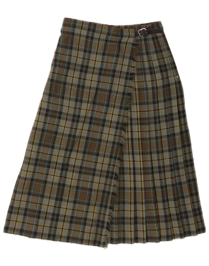 Spódnica damska Pringle Kilted W26 Mała zielona kratka, nowa wełna