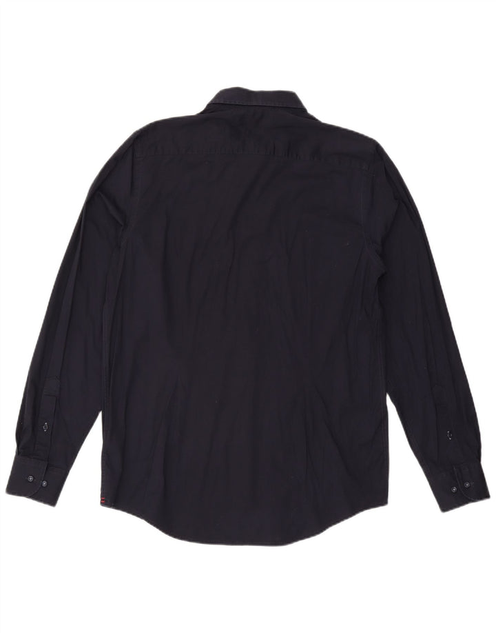 Męska koszula slim fit TOMMY HILFIGER, duża, granatowa, bawełniana