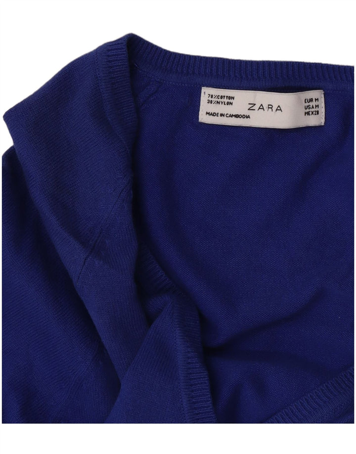 Sweter damski Zara, UK 12, średni niebieski, bawełniany