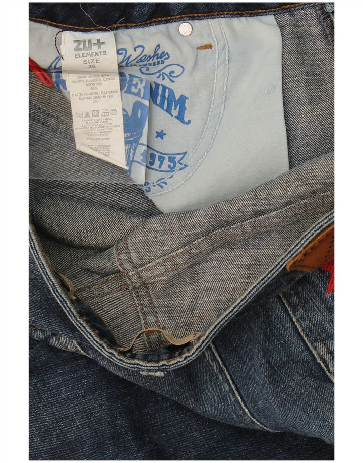 Męskie jeansy Super Slim Zu Elements W36 L34 Niebieskie bawełniane