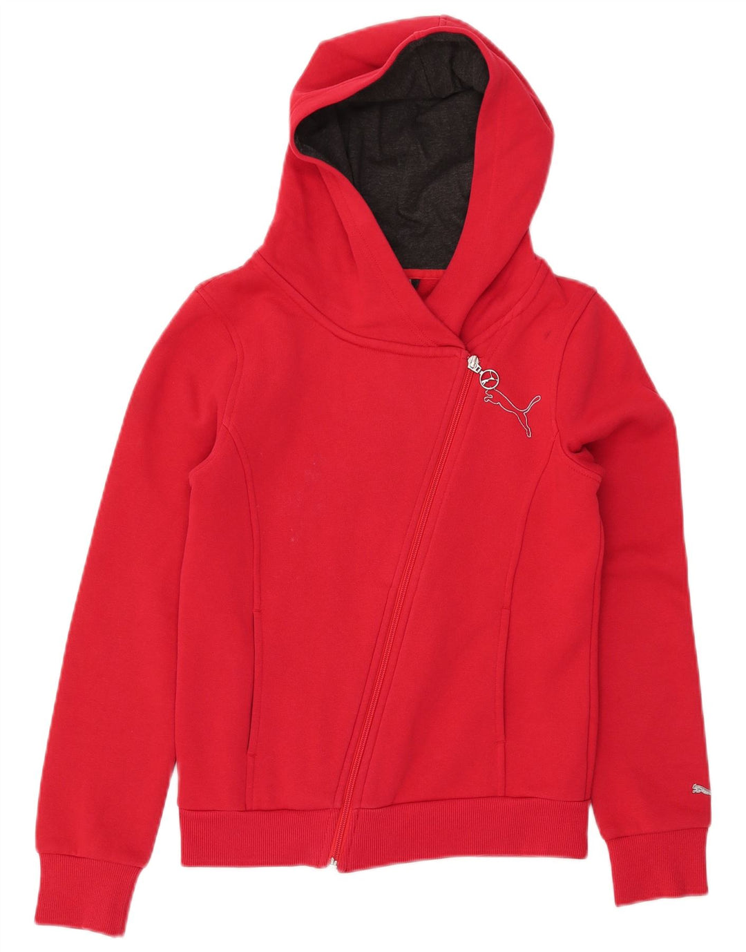Damski sweter z kapturem i zamkiem PUMA UK 10 Small Red