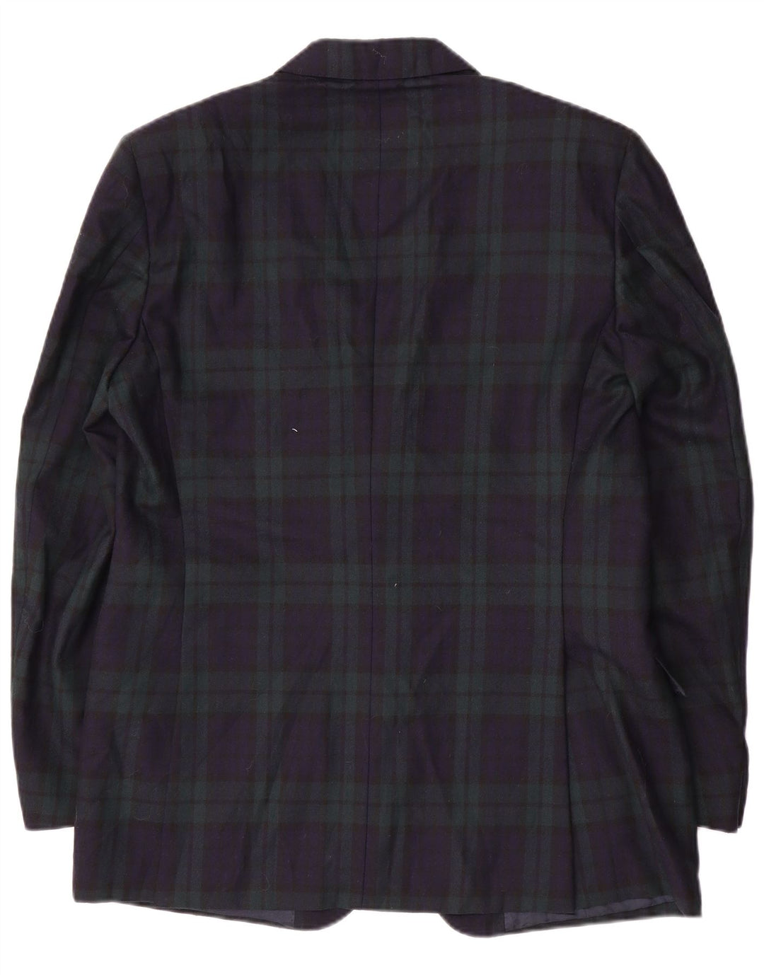 Vintage męska marynarka zapinana na 2 guziki IT 54 2XL granatowa wełniana krata