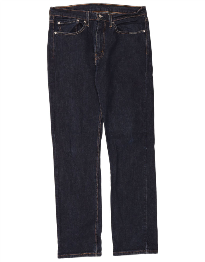 Męskie dżinsy Levi's 514 Straight W34 L34 Granatowa bawełna