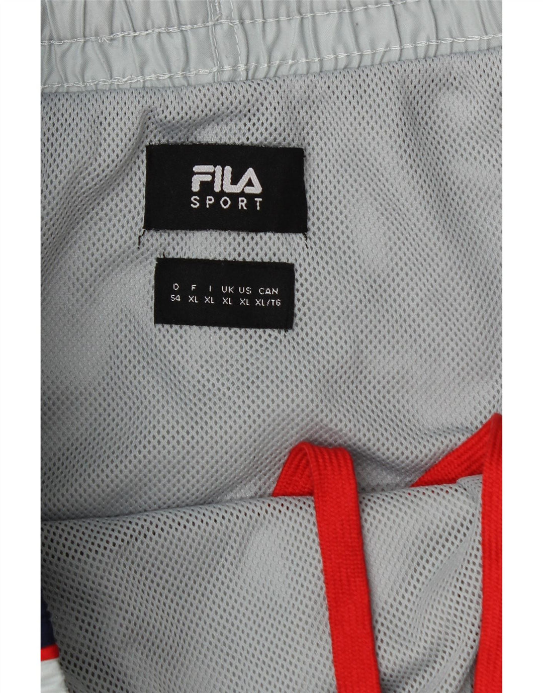 Męskie spodenki kąpielowe Fila XL, szary, poliester z blokami kolorów