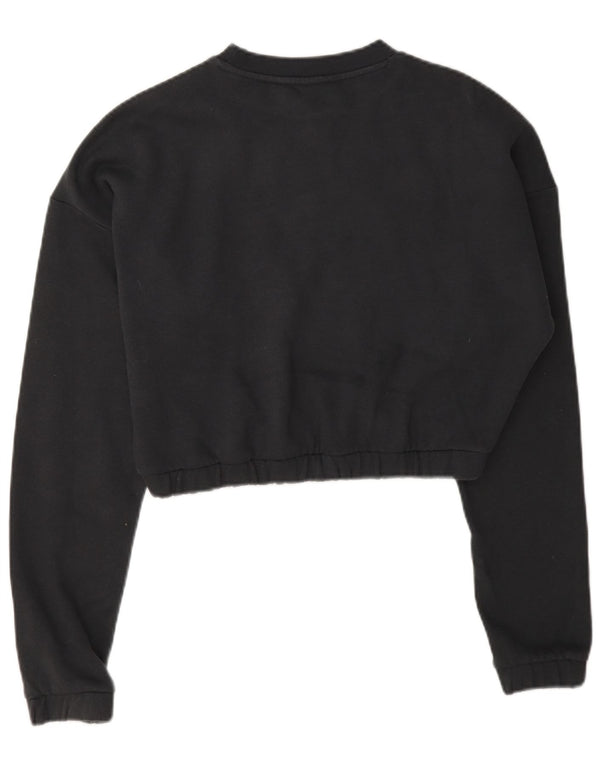 Damska bluza Adidas Crop Jumper UK 8/10 Mała szara bawełna