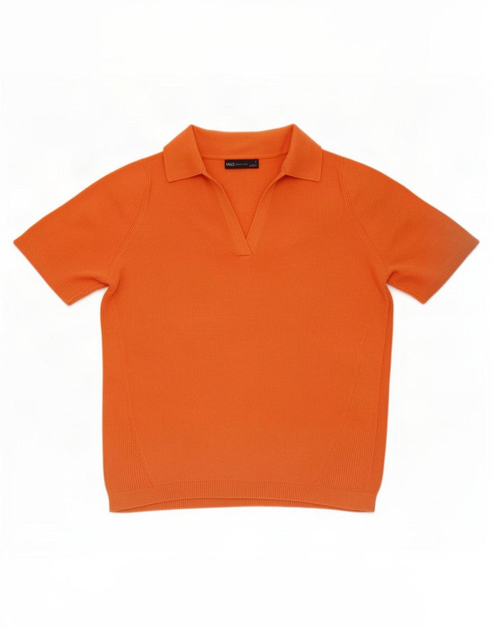 Damska koszulka polo Marks & Spencer UK 14, duża pomarańczowa