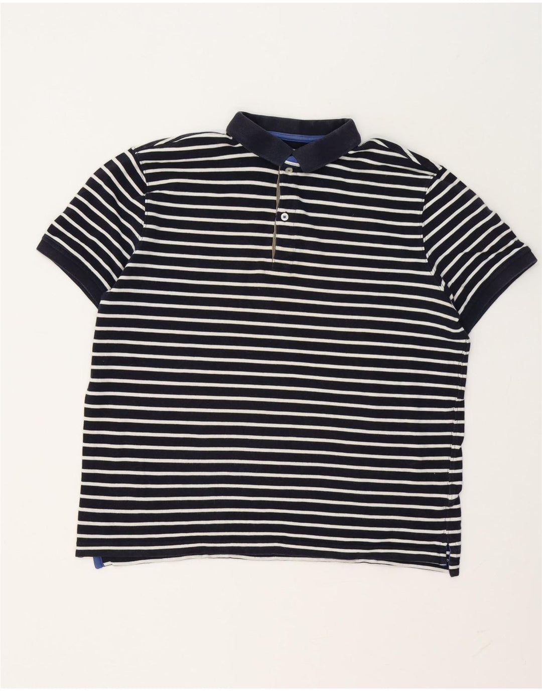 Męska koszulka polo Massimo Dutti w duże granatowe paski