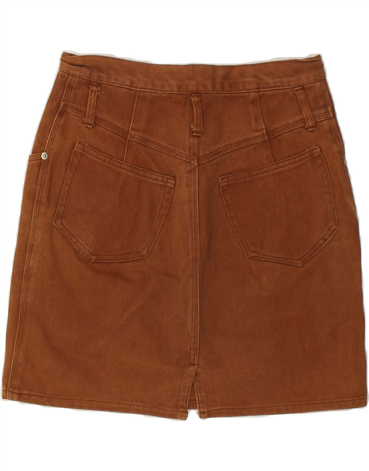 Damska spódnica jeansowa VINTAGE EU 40 Medium W28 Brązowa bawełna