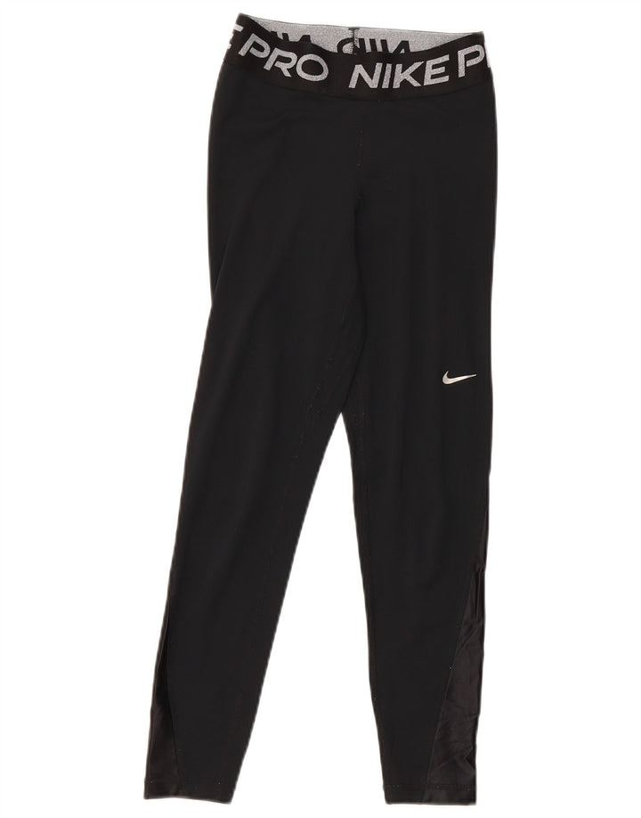 Damskie legginsy Nike Dri Fit Graphic UK 6 XS, czarny poliester