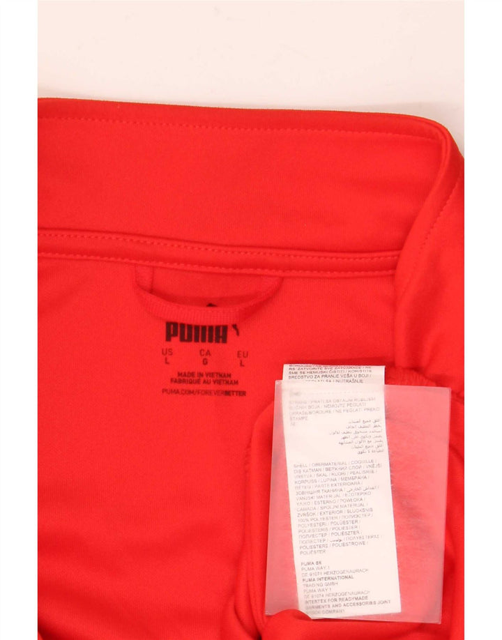Męska kurtka dresowa Puma Club Milano, duża, czerwona, poliester