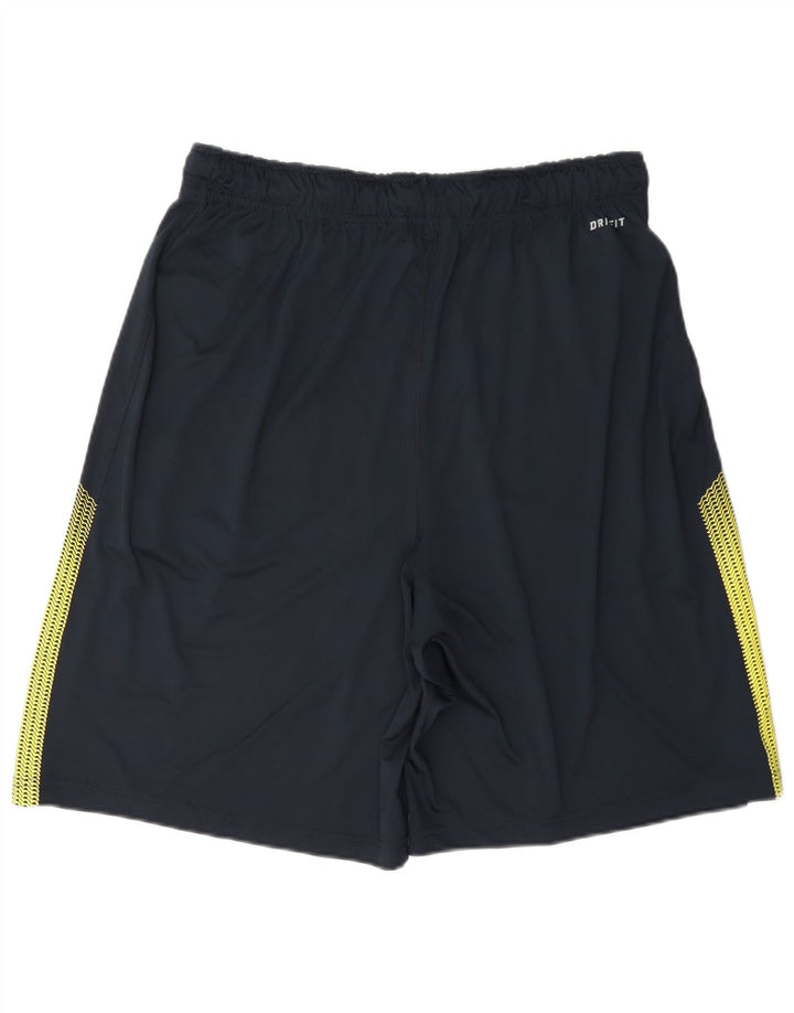 Męskie spodenki sportowe Nike Dri Fit, duży, granatowy, poliestrowy blok kolorów