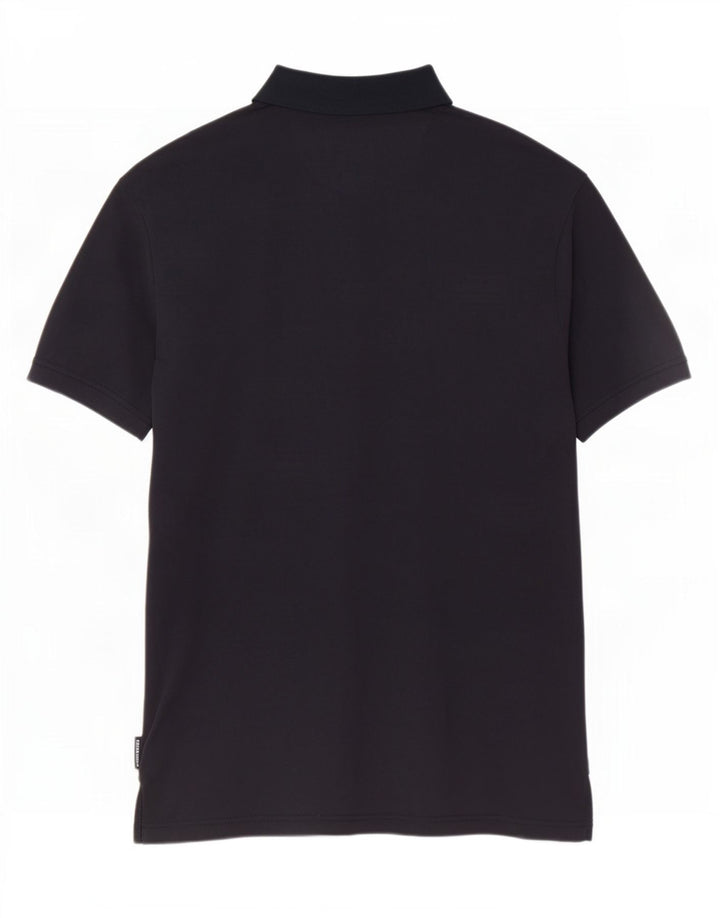 Męska koszulka polo Armani Exchange, średnia, granatowa, geometryczna bawełna