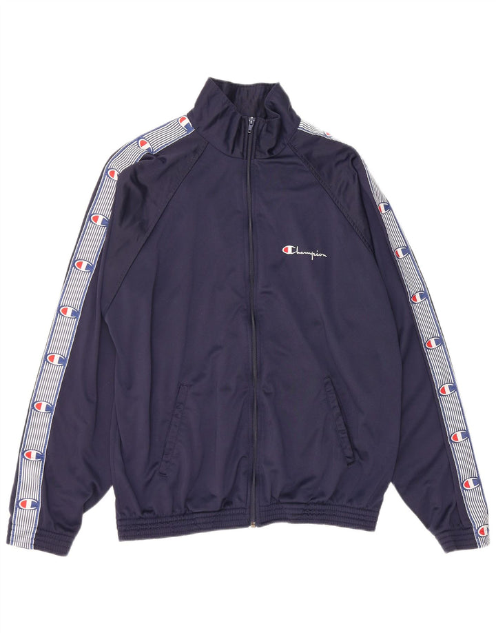 Damska kurtka dresowa Champion Graphic UK 18 XL granatowa, poliestrowa