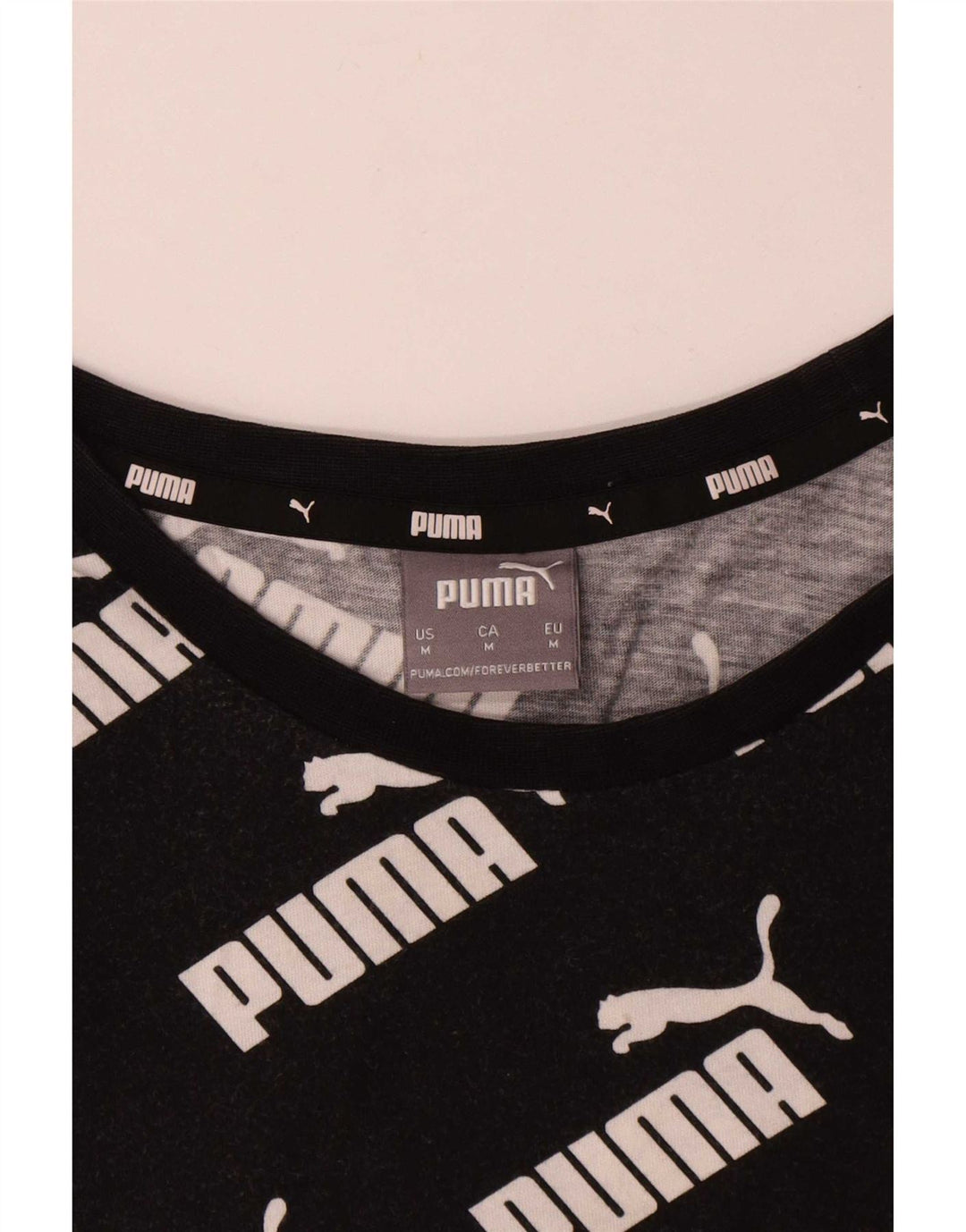 Męska koszulka z grafiką Puma, średnia czarna bawełniana