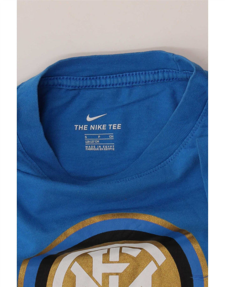 Chłopięcy T-shirt z grafiką Nike Inter Mediolan 8-9 lat, mały, niebieski