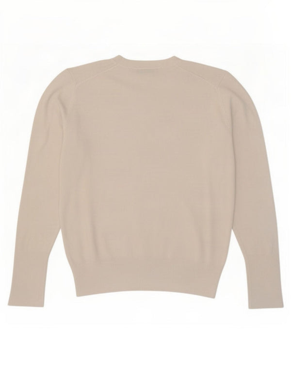 Damski sweter z okrągłym dekoltem Zara UK 16 Large Biała wiskoza