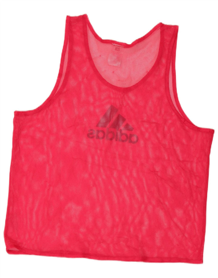 Adidas Męskie Prześwitujące Graficzne Kamizelki Top Duży Różowy Poliester