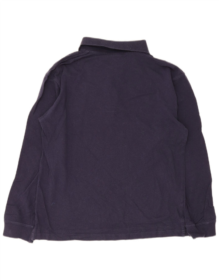 Męska koszulka polo Reebok z długim rękawem, średnia, granatowa, bawełniana