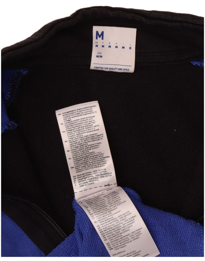 Męska bluza Reebok z grafiką i zamkiem 1/4, bawełniana, w kolorze średniego błękitu