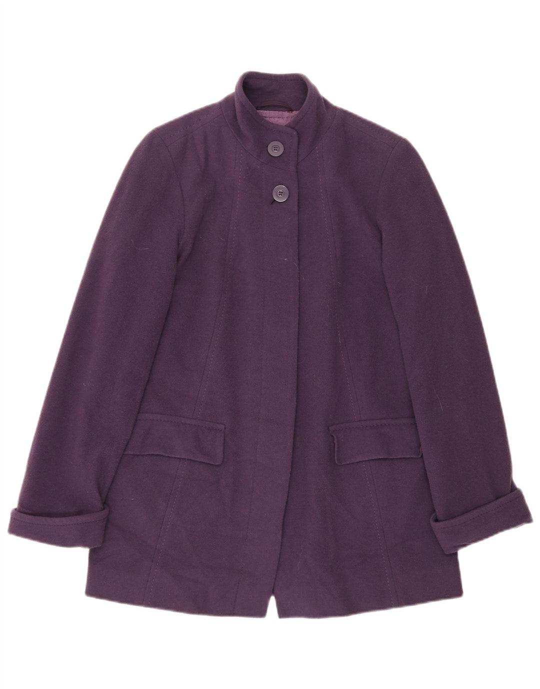 Marks & Spencer Damski płaszcz oversize UK 10, mały, fioletowy, nowa wełna