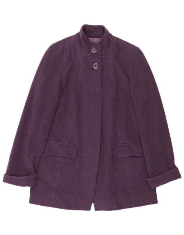 Marks & Spencer Damski płaszcz oversize UK 10, mały, fioletowy, nowa wełna