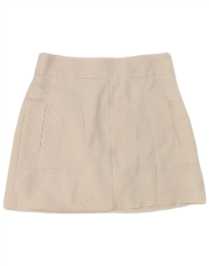Spódnica mini damska Zara, średnia W28, biała bawełna