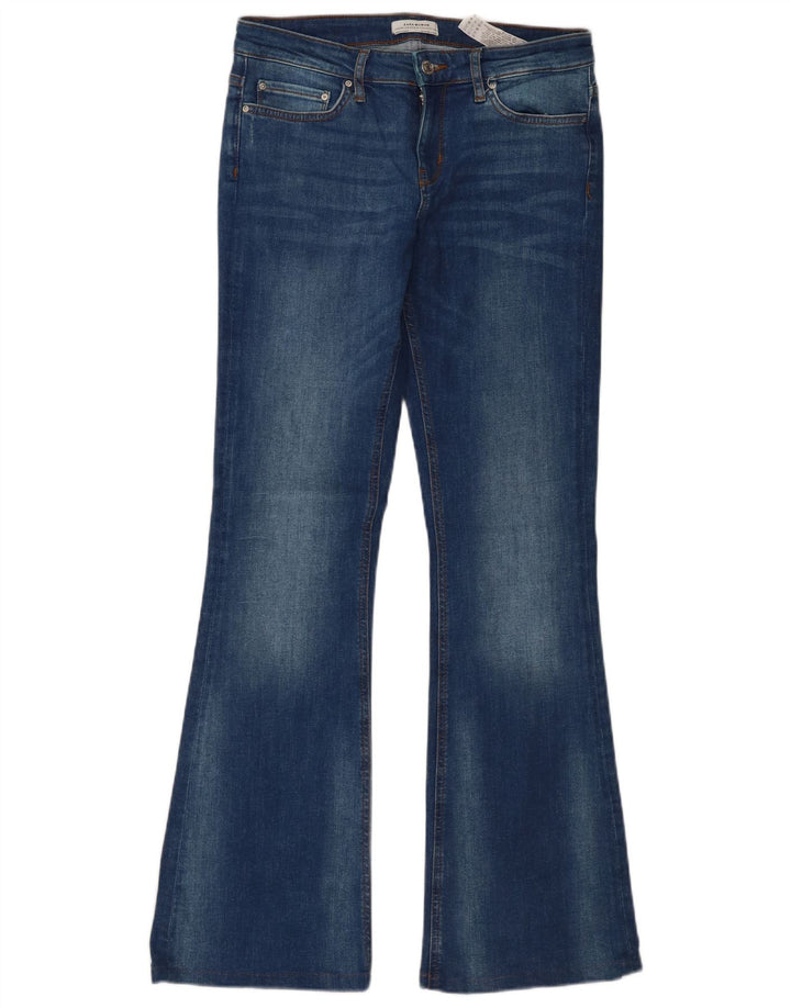 Damskie jeansy rozkloszowane Zara EU 38 Small W28 L32 Niebieskie bawełniane