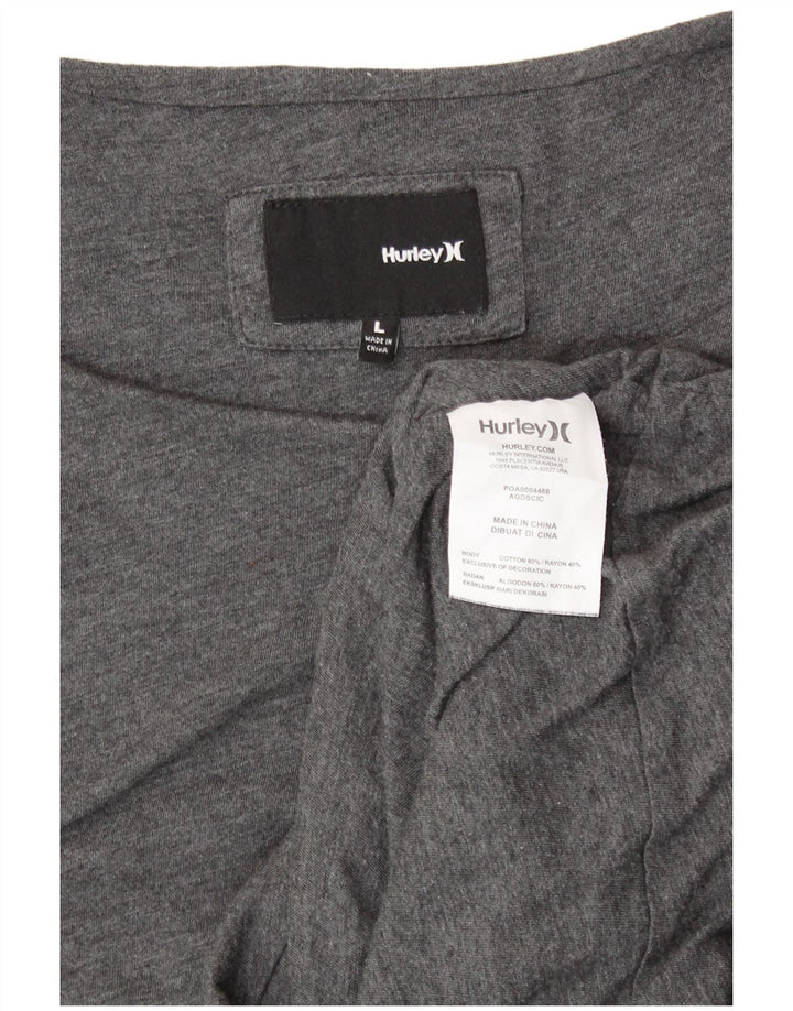 HURLEY Girls Long Sleeve T-Shirt Dress 12-13 Years Large Grey Cotton Vintage Hurley and Second-Hand Hurley from Messina Hembry 