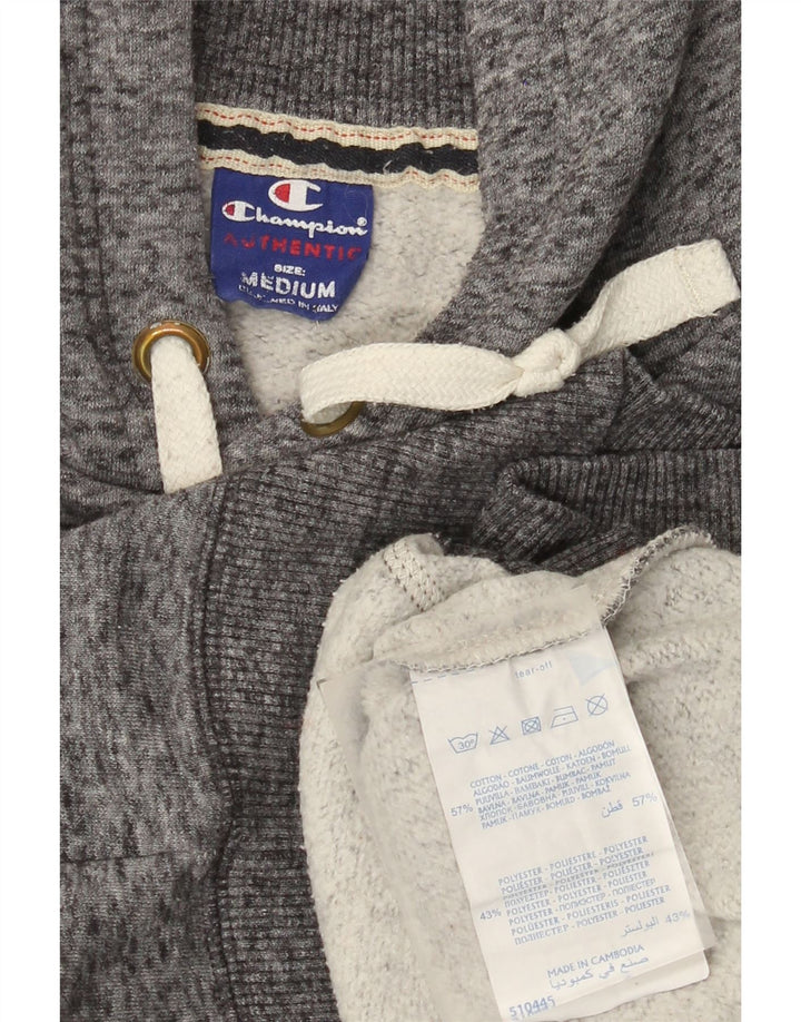 Męski sweter z kapturem Champion Graphic, średnioszary, bawełniany w cętki