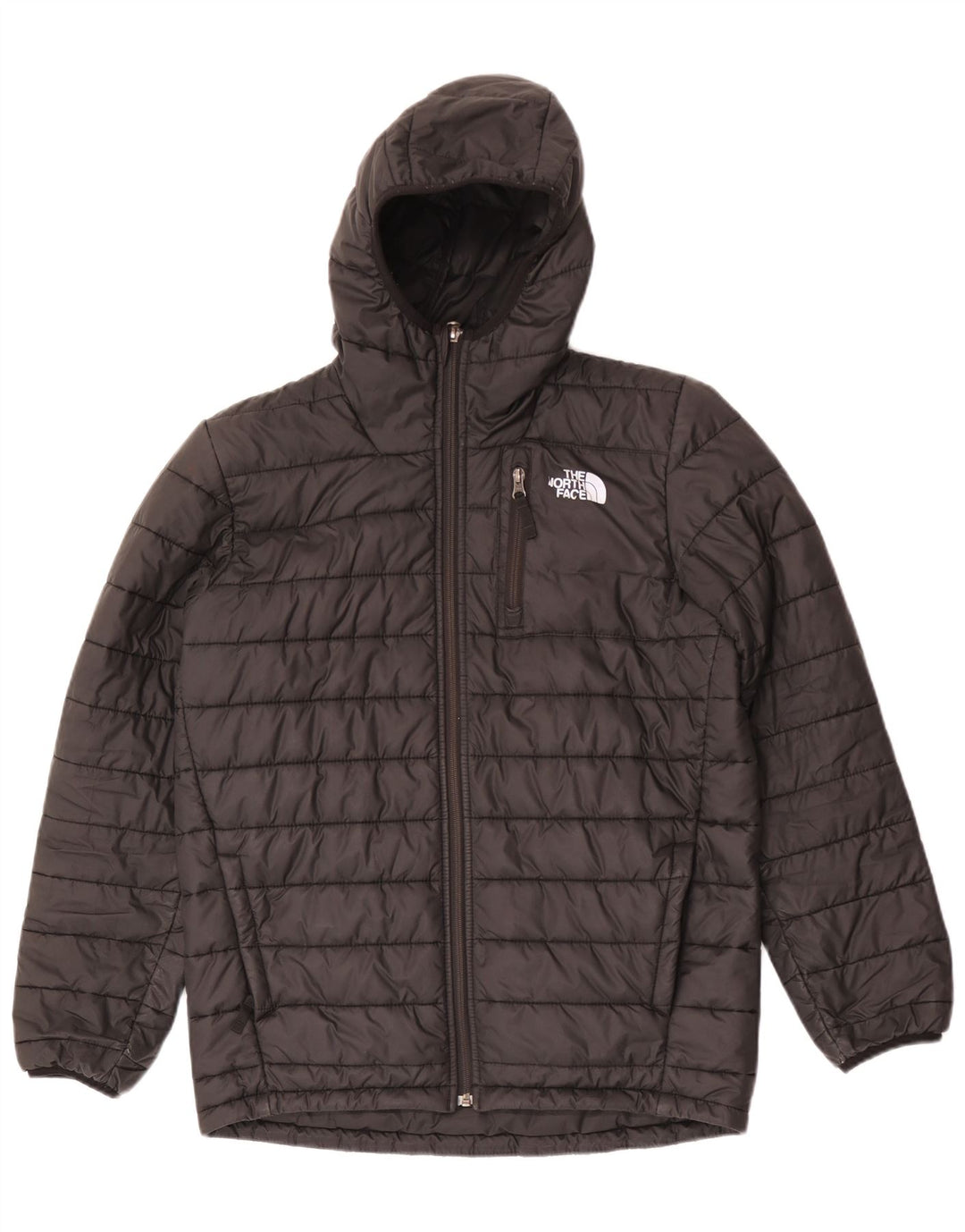 Wyściełana kurtka chłopięca z kapturem The North Face 14-15 lat XL, czarna, poliestrowa
